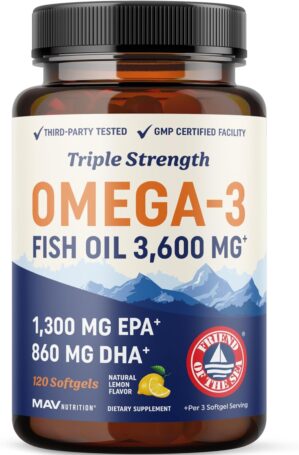 Triple Strength Omega 3 Fish Oil 36...