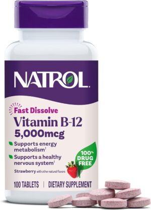 Natrol Vitamin B12 5,000 mcg, Fast ...