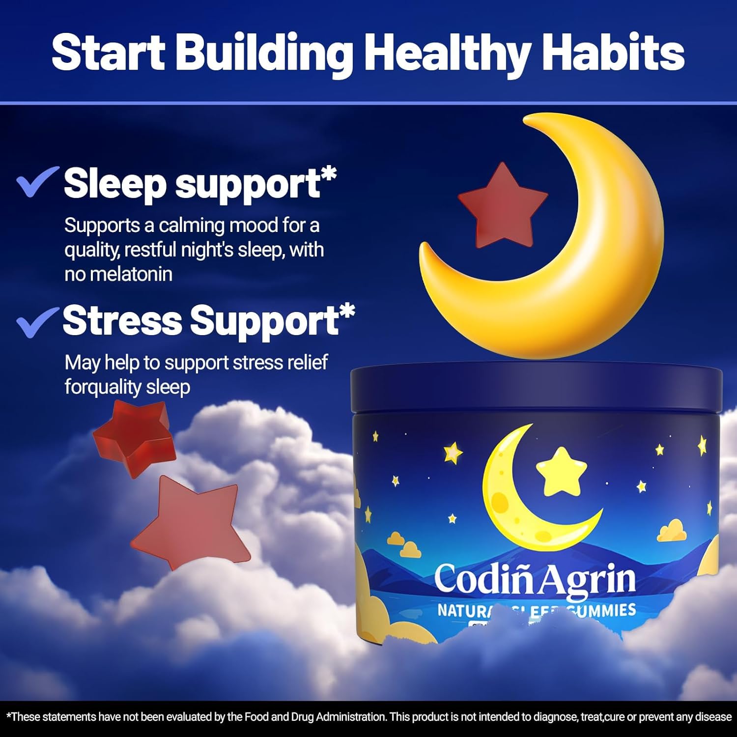 Natural Sleep Gummies for Adults - Non-Habit Forming Sleep Support Supplement, Containing Natural Ingredients, Let Me Sleep Gummies for Restful Nights, 60 Count - Image 6