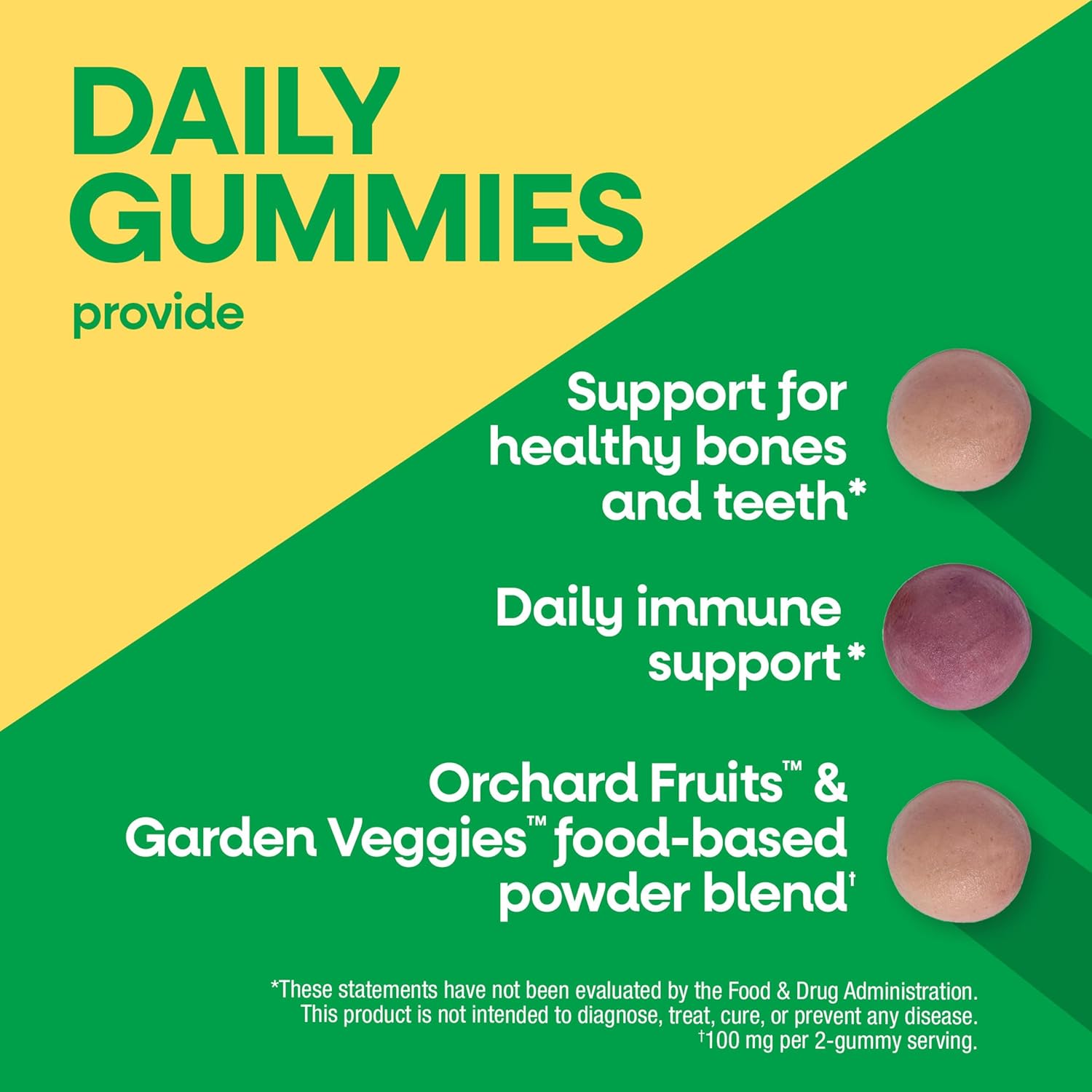 Nature’s Way Alive! Chewable Calcium Gummies with Vitamin D3, Daily Supplement Supports Healthy Bones and Teeth, and Muscle Function*, Strawberry and Raspberry-Lemonade Flavored, 60 Gummies - Image 3