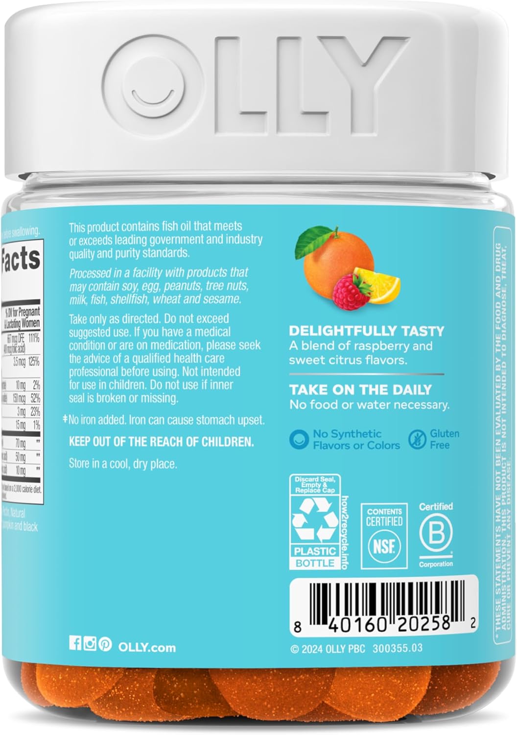 OLLY Prenatal Multivitamin Gummy, Daily Multi Blend for Mommy & Baby, Folic Acid, Omega 3 DHA, Vitamins A & D, Sweet Citrus Flavored, 42 Day Supply - 84 Count - Image 10