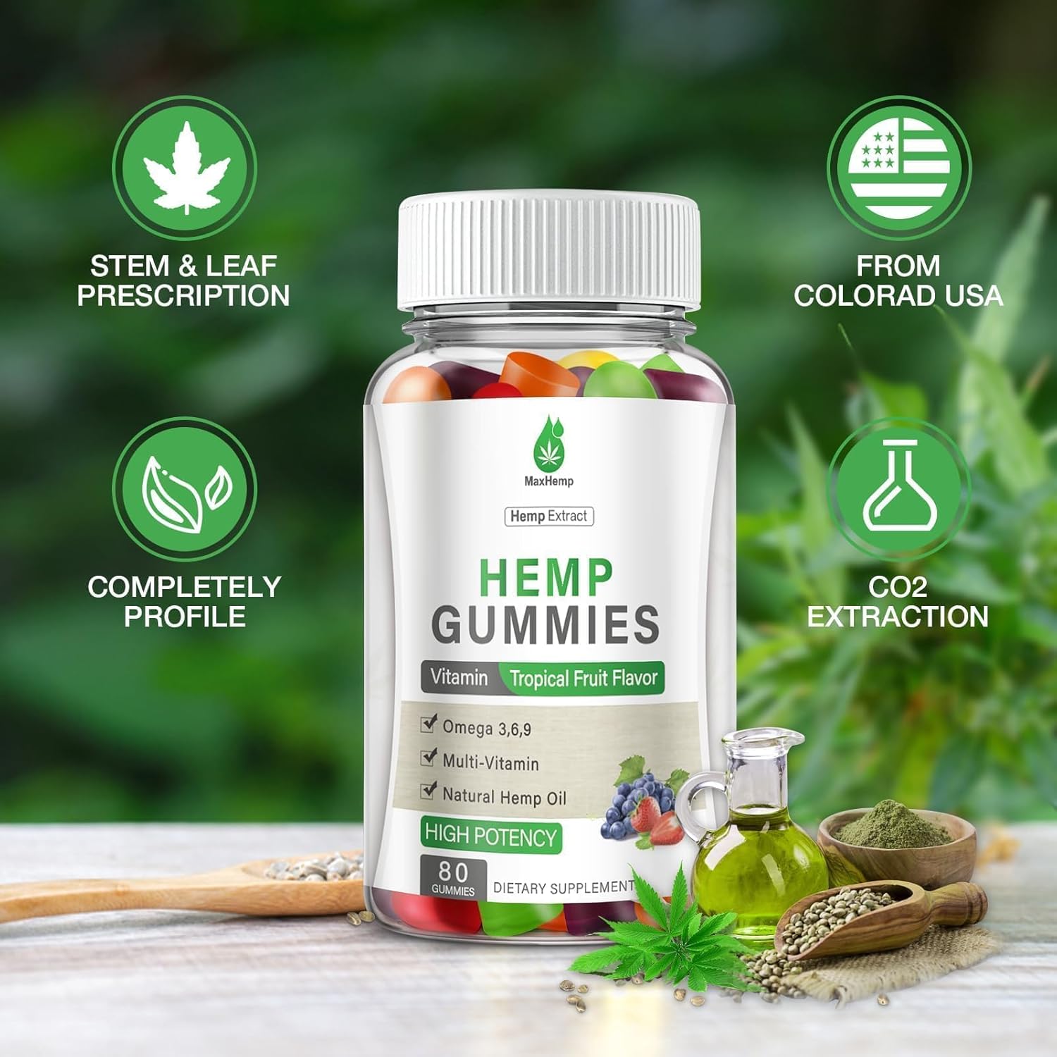 Hemp Gummies for Sleep, Pain, Anxiety, Peace & Relaxation - High Potency Natural Hеmp Oil Infused Gummies - Natural Fruity Bear Hemp Gummy for Adults Vegan - 80Counts - Image 2