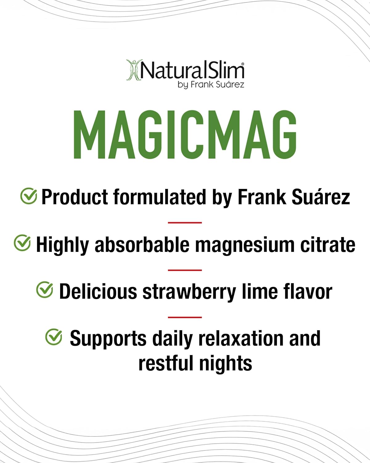 NaturalSlim MagicMag - Highly Absorbable Magnesium Citrate Powder for Relaxation, Energy, Better Sleep & Metabolic Support - Magnesium Supplement for Women & Men - Strawberry & Lime Flavored 8oz - Image 8