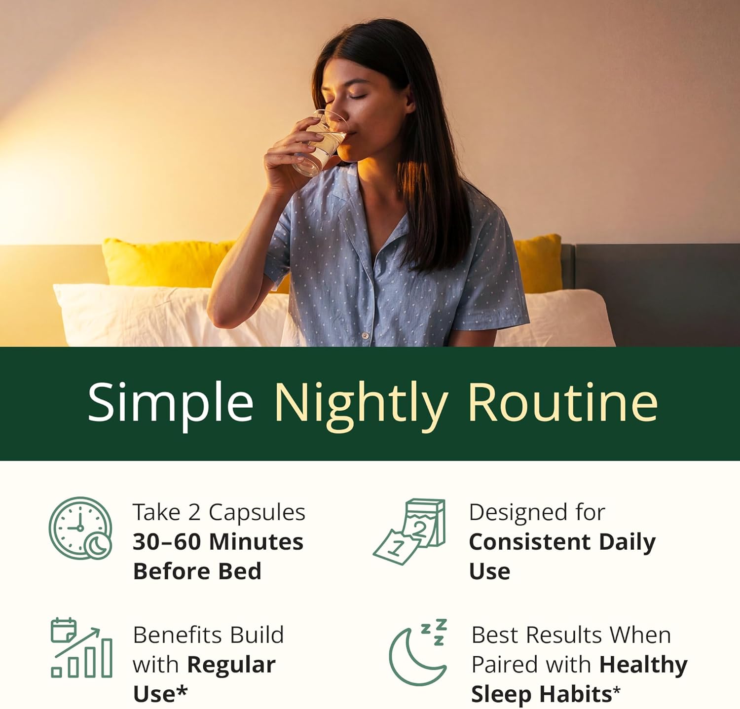 Melatonin 3mg + Valerian Root for Sleep, Daily Calm & Stress Relief Support – Natural Sleep Aid: Organic Turmeric Melatonin Valerian Supplement with L-Theanine, Ginger & Black Pepper – 60 Capsules - Image 7