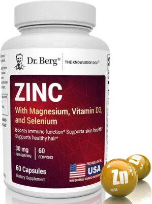 Dr. Berg Zinc 30mg Enhanced with Ma...