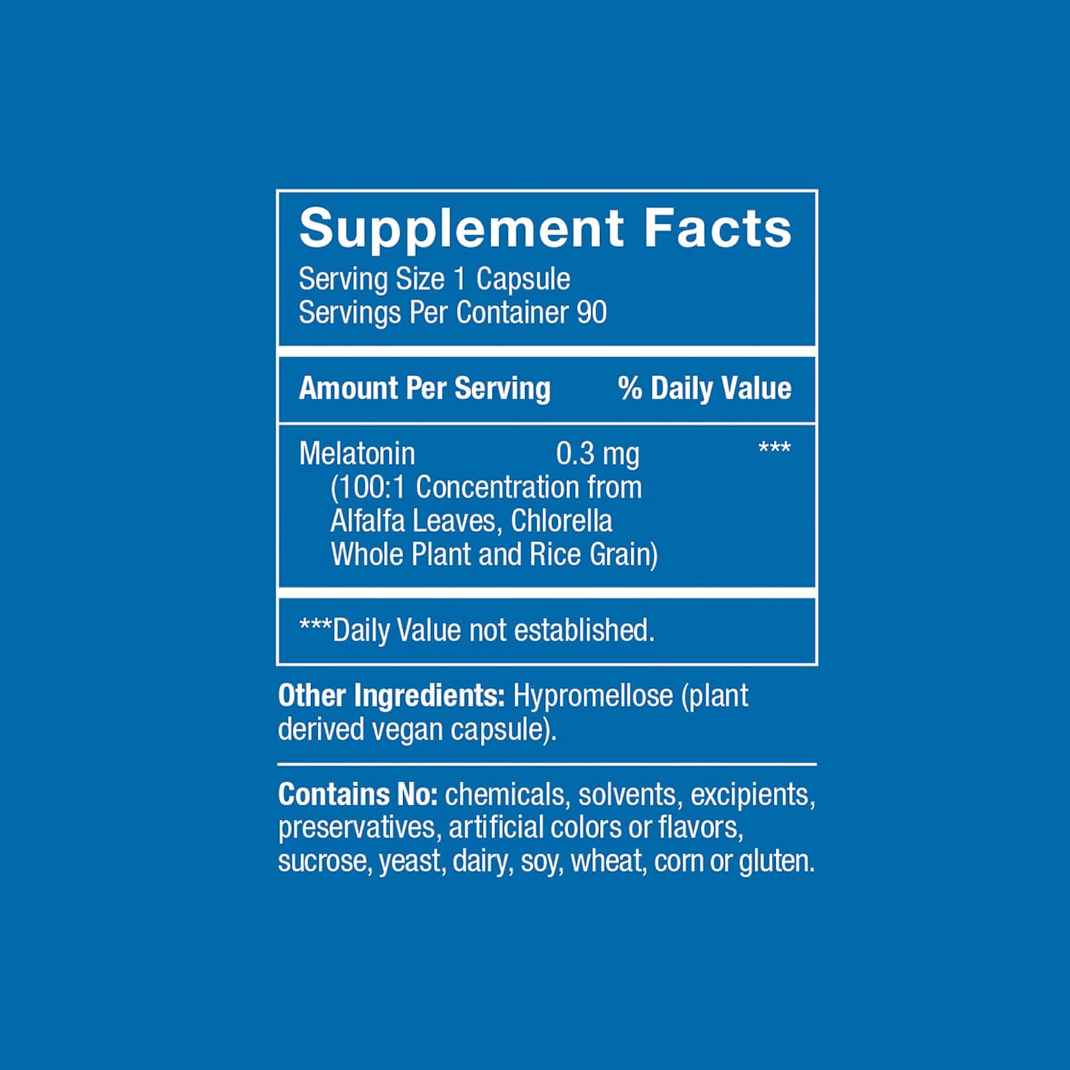 Herbatonin® 0.3 mg – The First Plant-Based, Natural Melatonin Supplement (Phyto-Melatonin) - Low Dose Sleep Aid, Supports Circadian Rhythm & Cellular Health – 180 Capsules (180 Day Supply) - Image 3