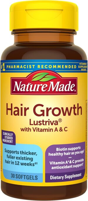 Nature Made Hair Growth Softgels, C...