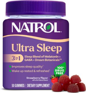Natrol Ultra Sleep 3-in-1 100% Drug...