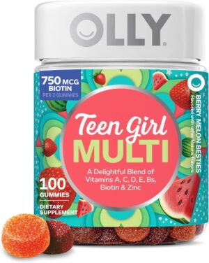 OLLY Teen Girl Multi Gummy, Healthy...