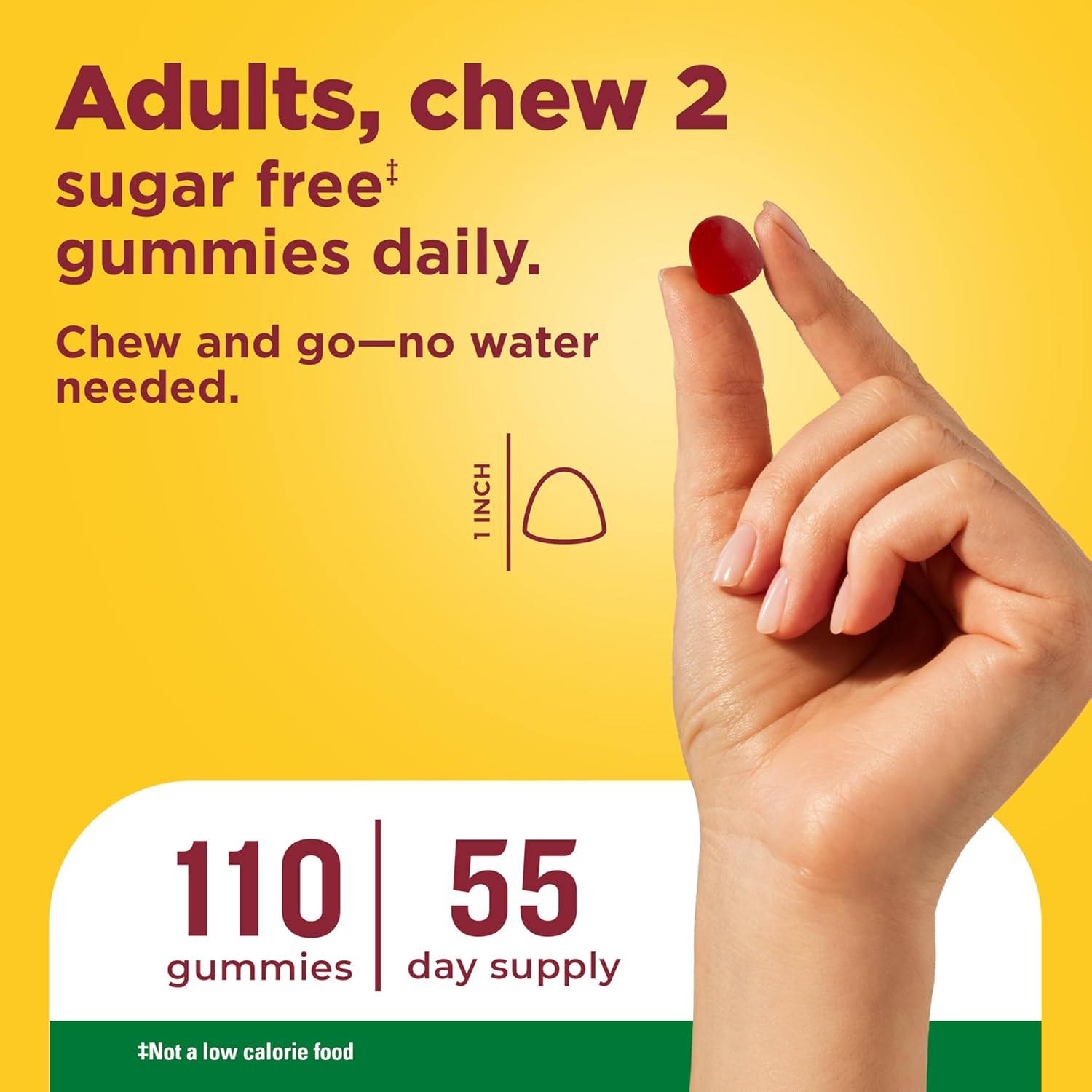 Nature Made Zero Sugar Energy Vitamin B12 Gummies 1000 mcg per Serving, B12 Vitamin, Energy Metabolism Support, Aspartame Free, 110 Sugar Free Gummies, 55 Day Supply - Image 6