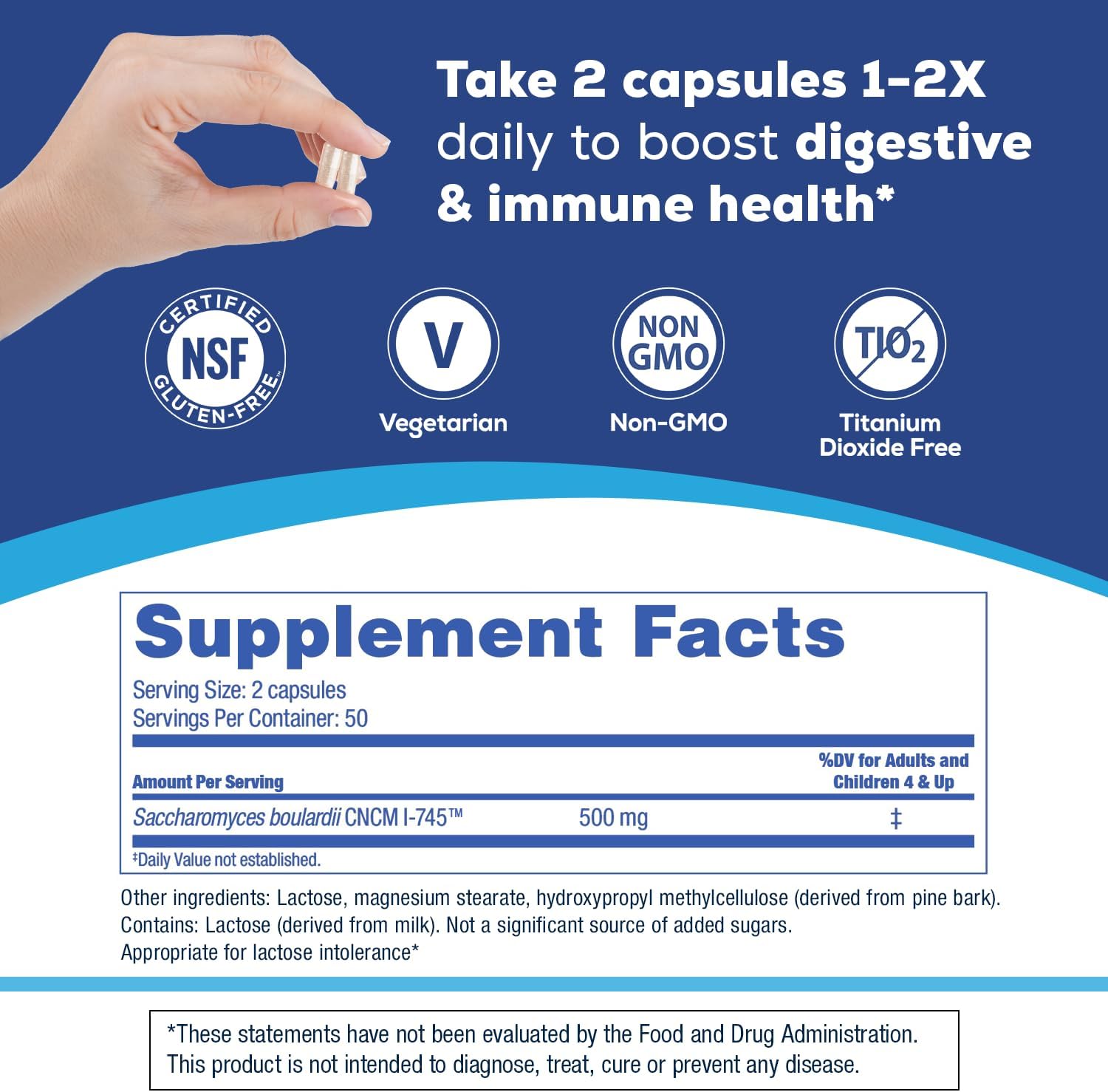 Florastor Probiotics for Digestive and Immune Health, 100 Capsules, Probiotics for Women & Men, Helps Flush Out Bad Bacteria, Boosts The Good with Our Unique Strain Saccharomyces Boulardii - Image 7