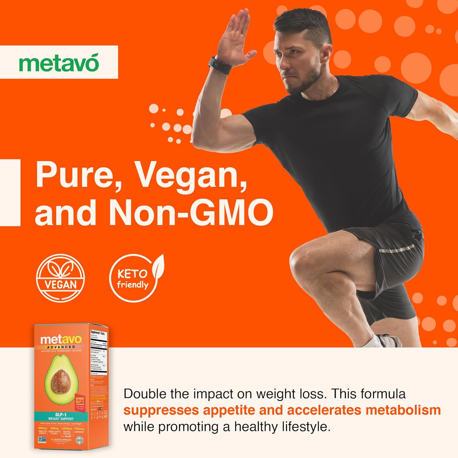 Metavo Advanced Weight Support Natural Diet Supplements with Essential Nutrients for Promoting Wellness, Enriched with Avocados, Green Tea, Chromium & Green Coffee, 90 Easy-to-Swallow Capsules - Image 5