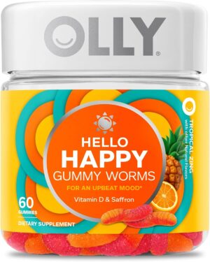 OLLY Hello Happy Gummy Worms, Mood ...