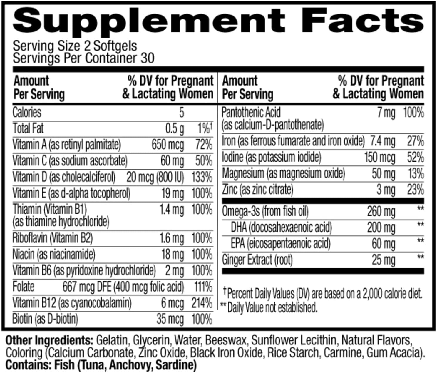 OLLY Ultra Strength Prenatal Multivitamin Softgels, Supports Mom's Wellness & Baby's Healthy Growth and Brain Development,* Folic Acid, DHA, Iron, Vitamins B, C, D & E, 30 Day Supply - 60 Count - Image 6