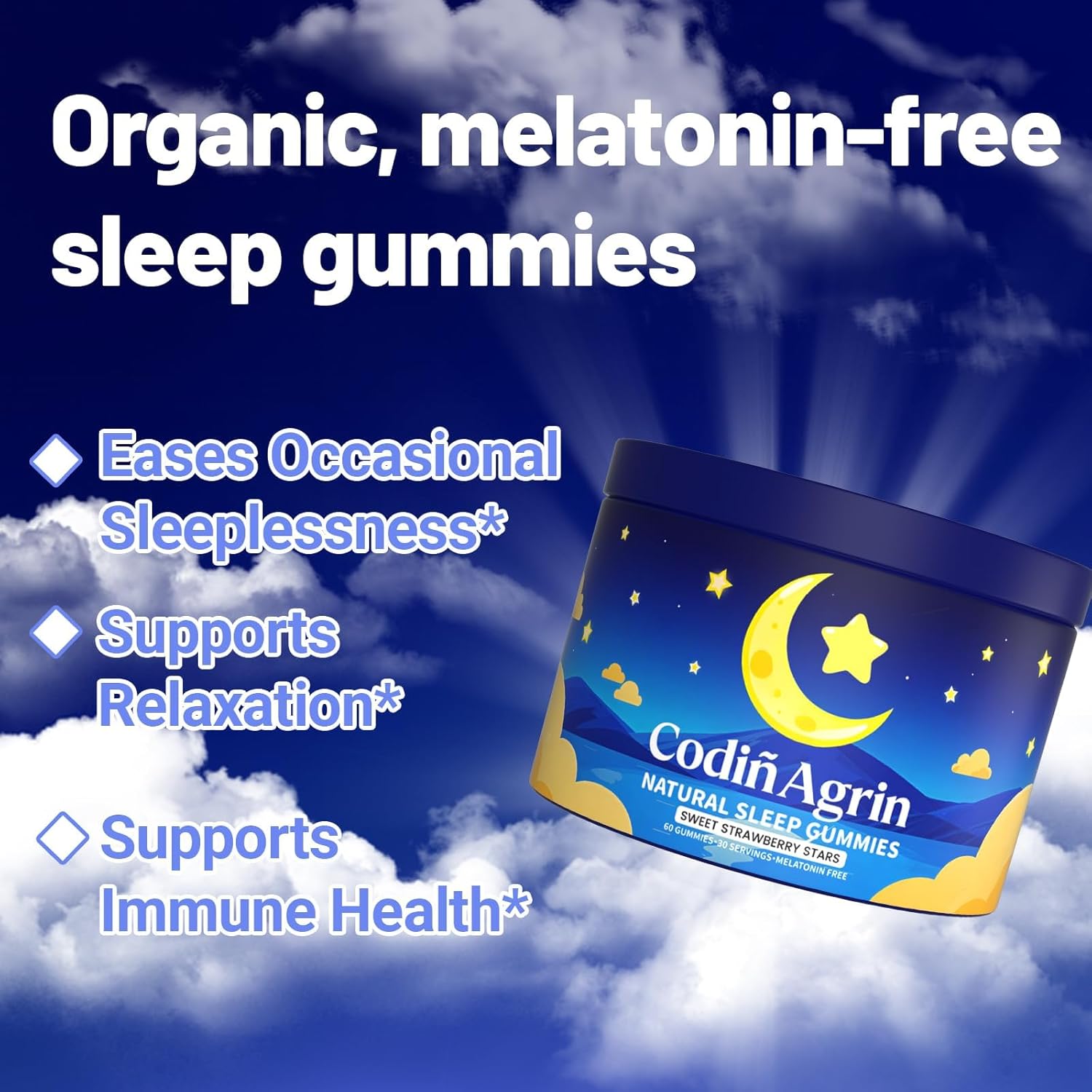 Natural Sleep Gummies for Adults - Non-Habit Forming Sleep Support Supplement, Containing Natural Ingredients, Let Me Sleep Gummies for Restful Nights, 60 Count - Image 5