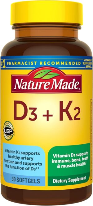 Nature Made Vitamin D3 K2 Supplemen...