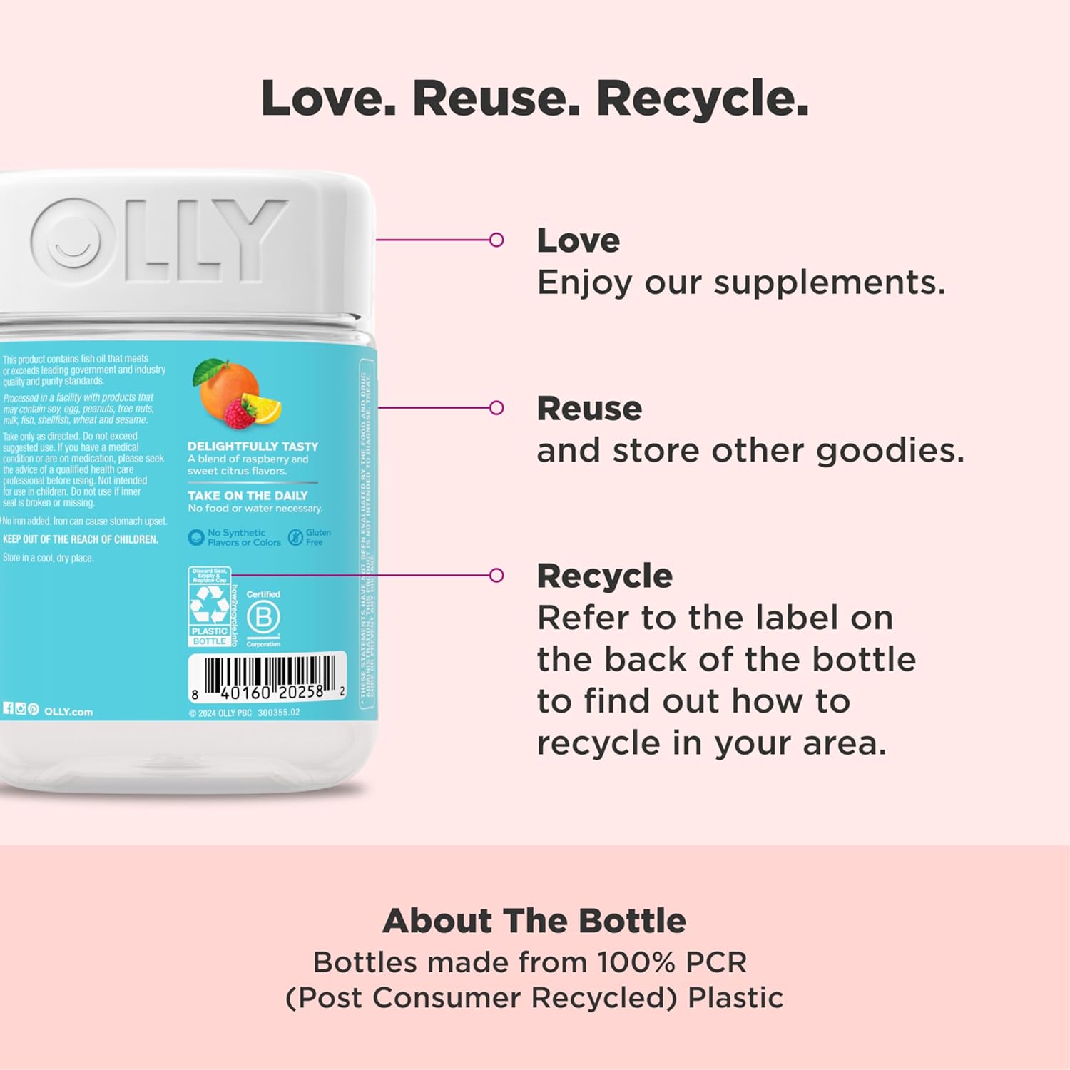 OLLY Prenatal Multivitamin Gummy, Daily Multi Blend for Mommy & Baby, Folic Acid, Omega 3 DHA, Vitamins A & D, Sweet Citrus Flavored, 42 Day Supply - 84 Count - Image 5