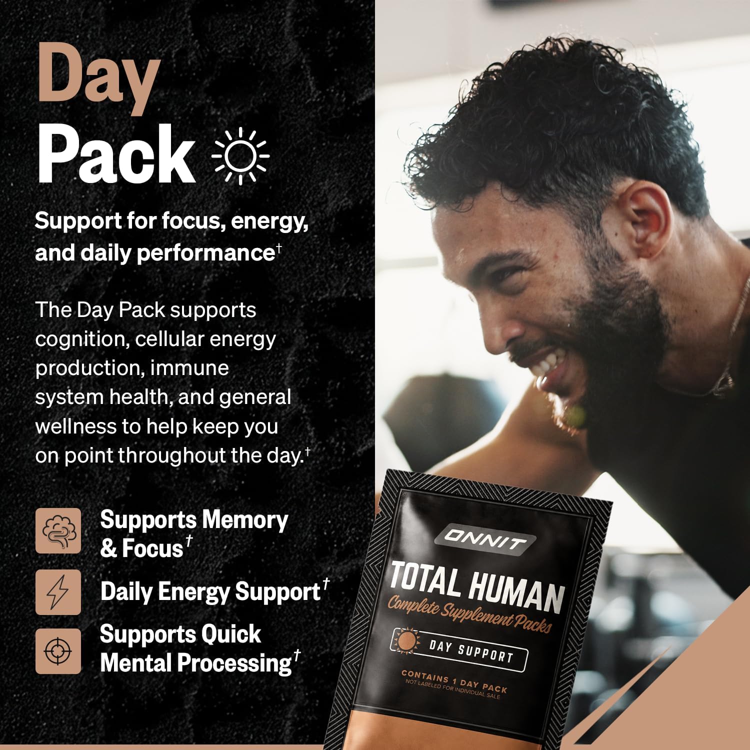 ONNIT Total Human Adult Multivitamin Comprehensive Capsule Packs with Day and Night Support, Daily Vitamin Packs for Men and Women, Dietary Supplement Capsules, 30-Day Supply, 60 Packs - Image 6