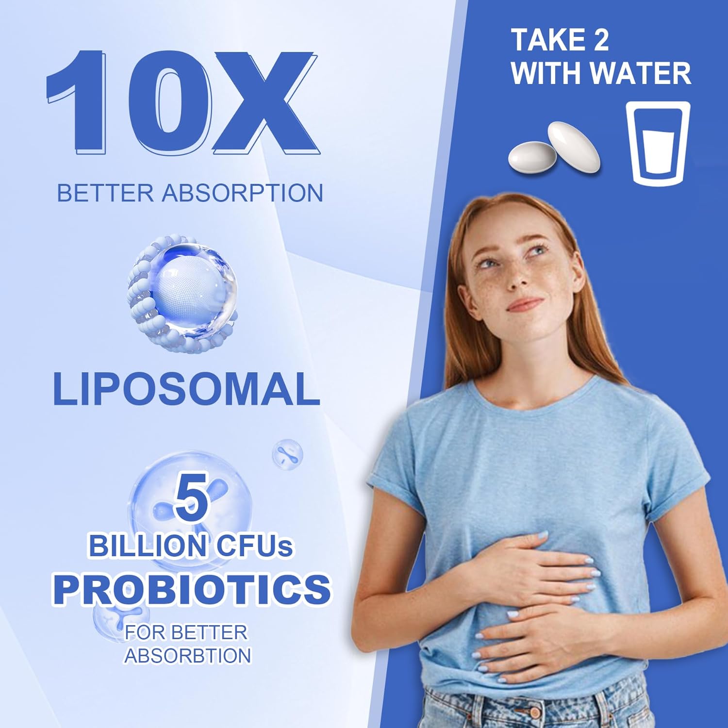 Liposomal Calcium AKG Supplement 1500mg with Vitamin D3 & K2 Softgels for Women & Men│ High Absorption│Calcium Supplements with Magnesium Glycinate, Boron, Probiotics & Vitamin C for Bone - 120 Pills - Image 4