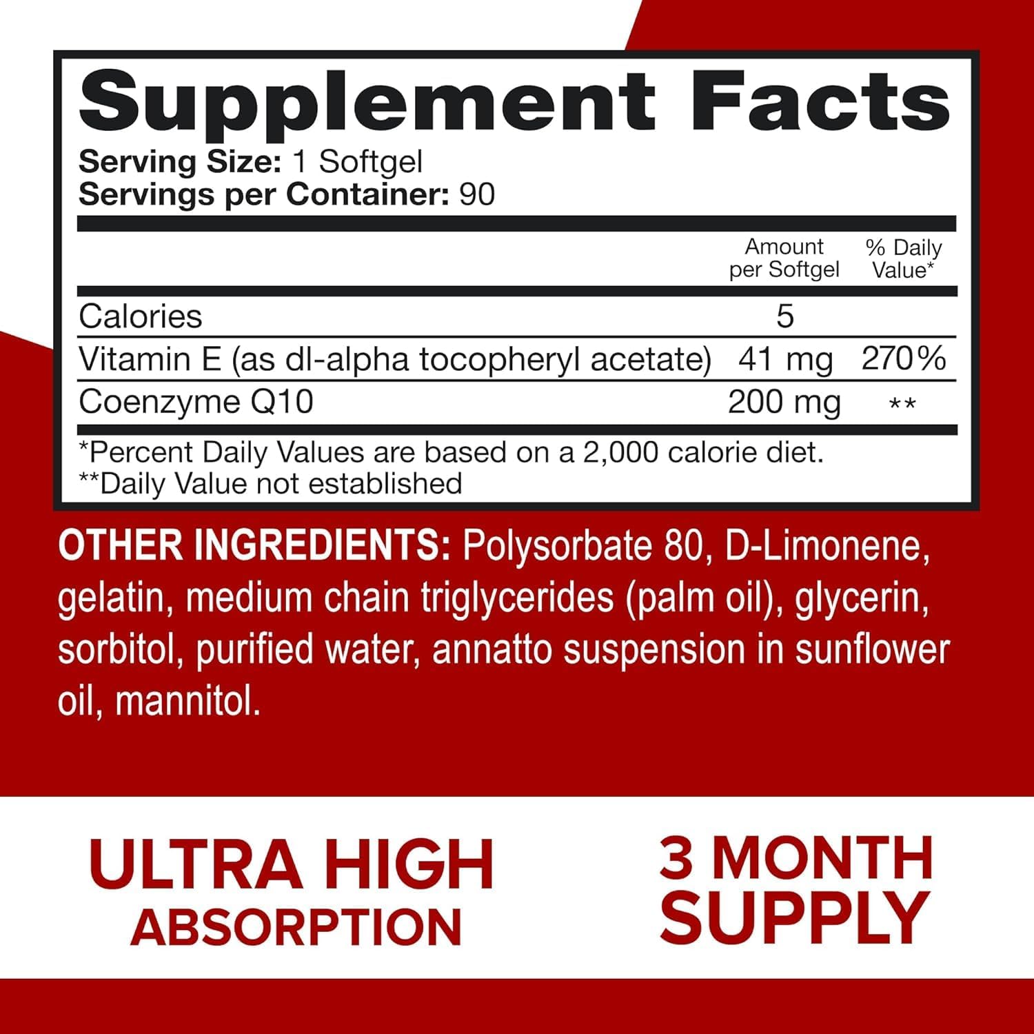 Qunol CoQ10 200mg Softgels, Ultra CoQ10 - Ultra High Absorption Coenzyme Q10 Supplements - Antioxidant Supplement for Vascular and Heart Health & Energy Production, 90 Count - Image 6