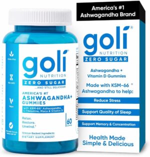 Goli Zero Sugar Ashwagandha Gummies...