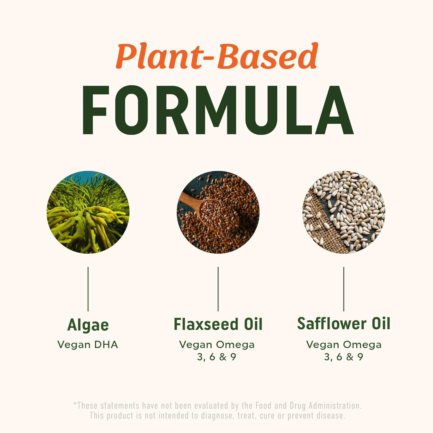 Omega 3 6 9 + DHA Gummies | Plant-Based Triple Omegas from Algae, Flaxseed & Safflower Oil | 50mg of DHA | Vegetarian, Non-GMO, Gluten-Free, Essential Fatty Acid Supplements for Adults | 60 Gummies - Image 4