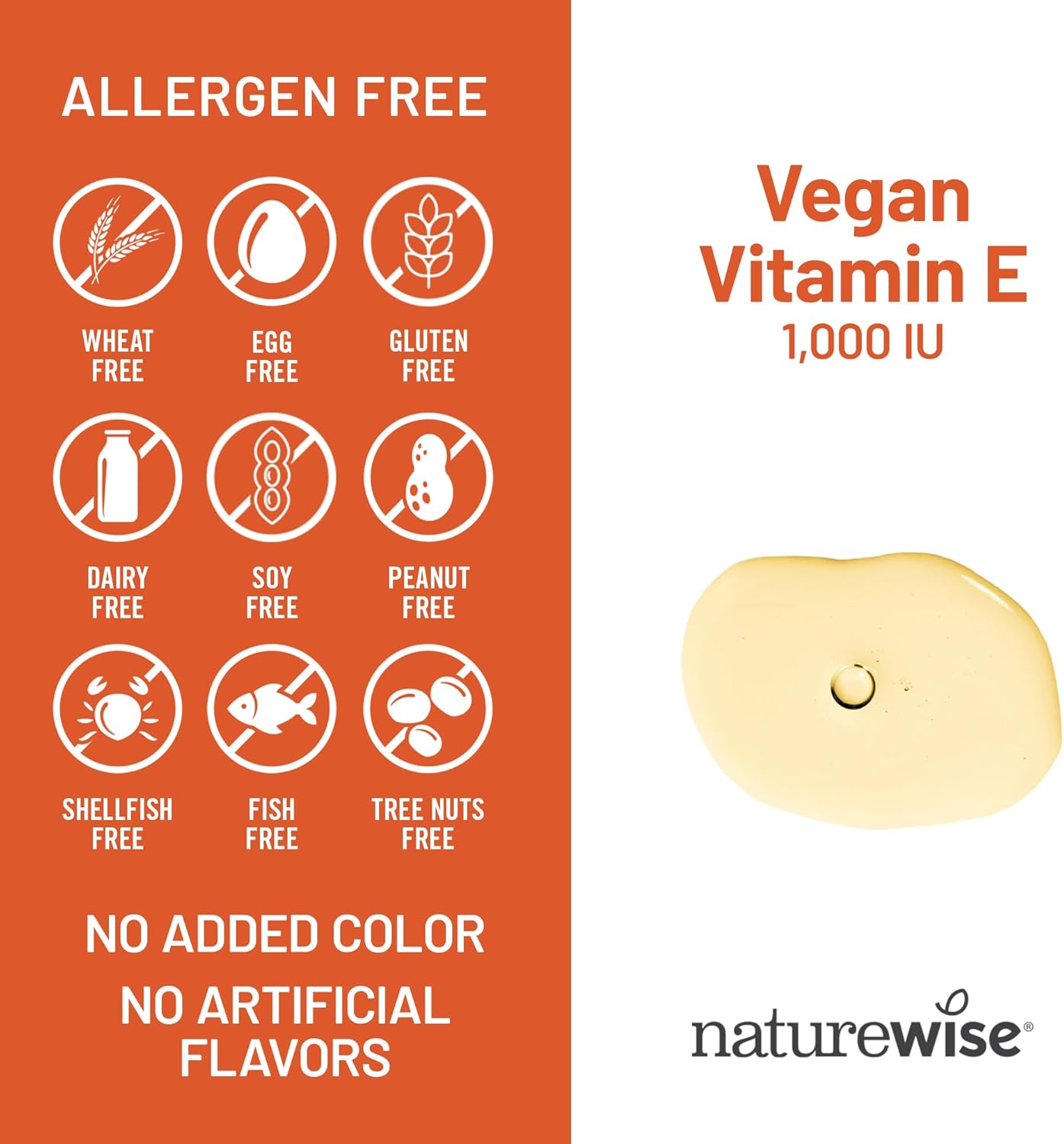 NatureWise Vitamin E 1000 IU Softgels (450mg dL-Alpha) - Vegan, Gluten-Free, Soy-Free, Non-GMO Antioxidant Dietary Supplement for Skin, Heart, Eye, and Immune Health Support - 60-Day Supply, 120 Count - Image 7