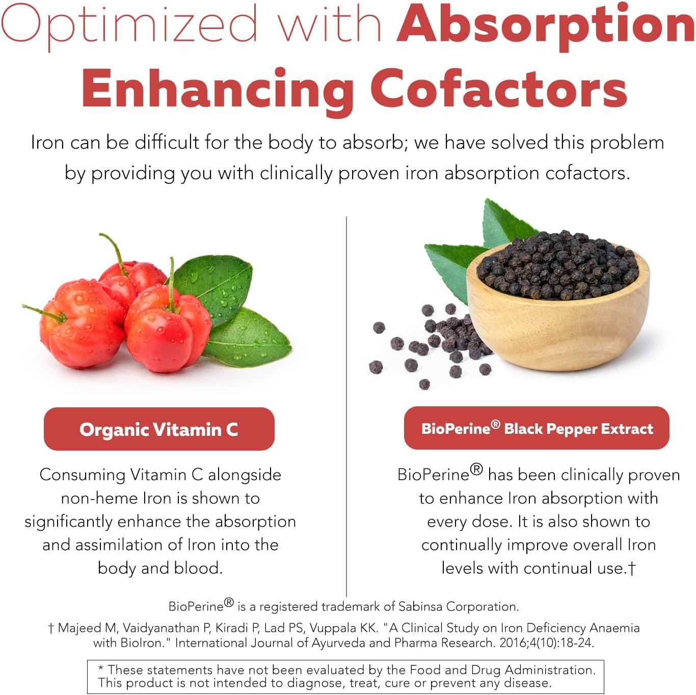 Organic Iron Supplement | Whole Food Mineral & Cofactors, 25 mg Elemental | Enhanced Absorption Plus Blood Health Vitamins – Gentle Form – Supports Healthy Levels & Blood Health – 90 Capsules - Image 5