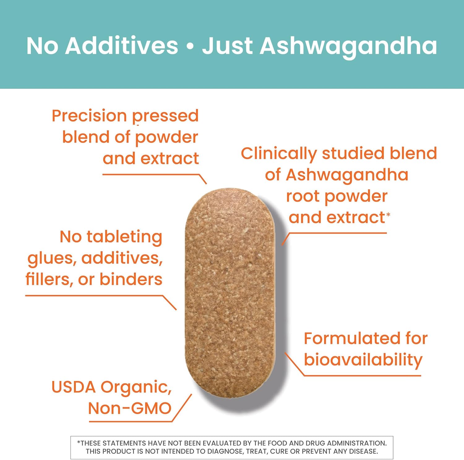 Himalaya Organic Ashwagandha Root, 30 Day Supply - Herbal Adrenal Support Supplements for Stress Relief and Energy Support - USDA Organic, Non-GMO, Vegan, Gluten Free, No Additives, 670 mg, 30 Caplets - Image 4