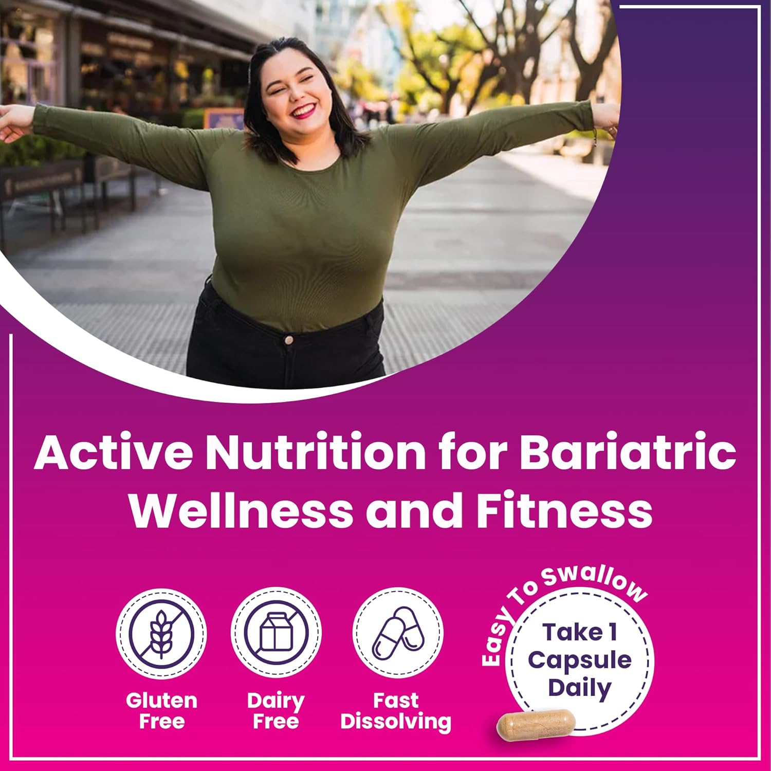 ProCare Health Bariatric Multivitamin 45mg Iron – Once Daily Capsule for Gastric Bypass, Sleeve & Post-Op Support – 90 Easy-to-Swallow Capsules, 3-Month Supply, No Artificial Colors, Gluten-Free - Image 2