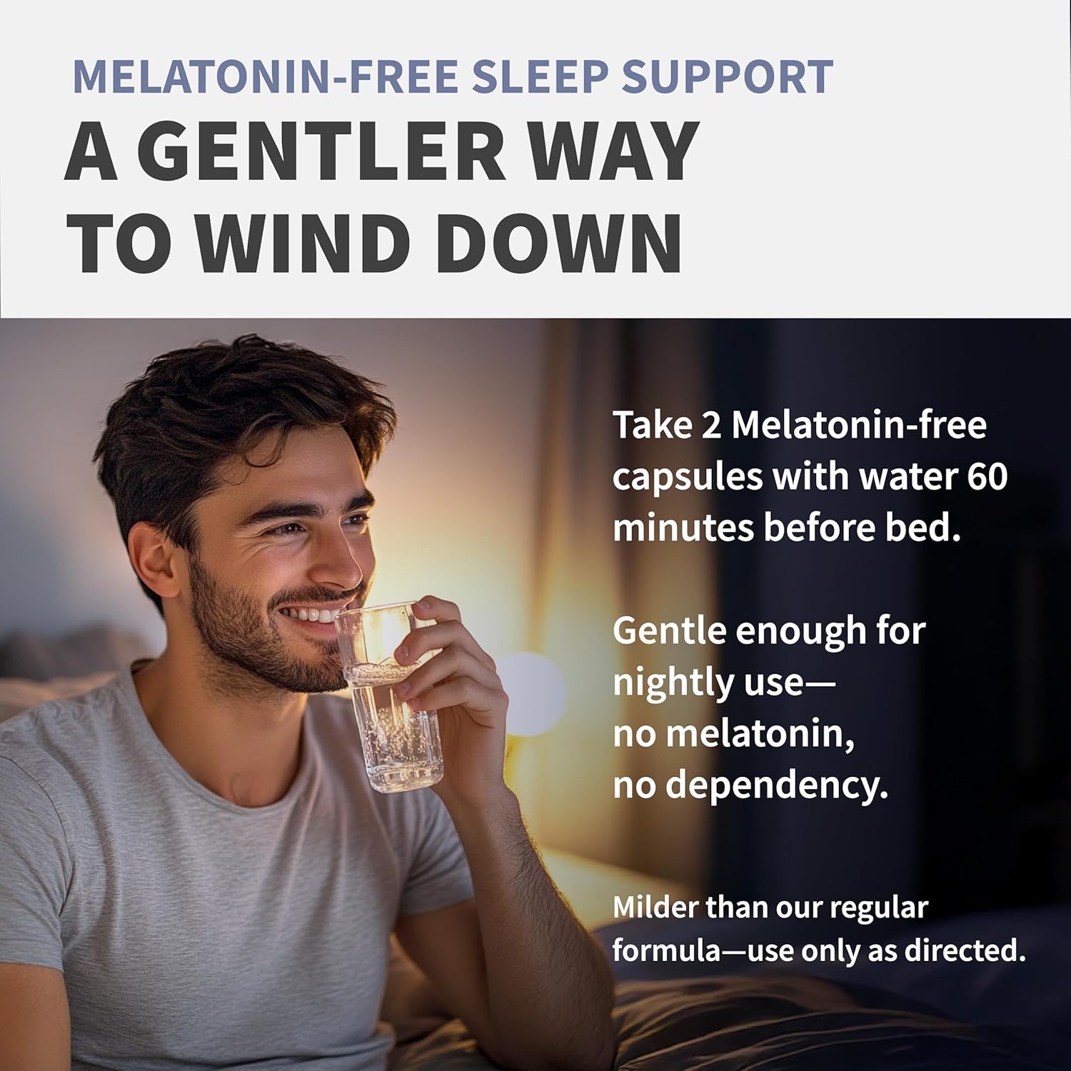 12-in-1 Sleep Support Capsules - Melatonin-Free and Non-Habit Forming Sleep Supplement with a Balanced Blend of Magnesium, Ashwagandha, L-Tryptophan, Valerian Root, GABA and 5-HTP (90 Capsules) - Image 6