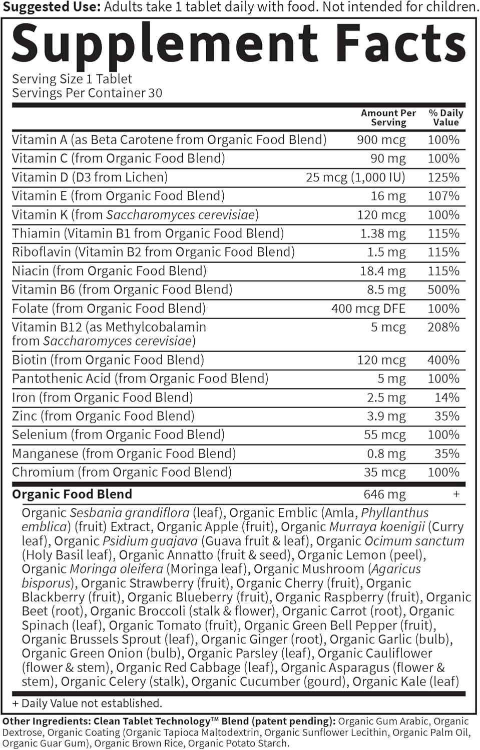 Garden of Life Organics Multivitamin for Women - Women's Once Daily Multi - Whole Food Multi with Iron, Biotin, Vegan Organic Womens Multivitamin for Health, Energy Hair Skin and Nails, 30 Tablets - Image 5