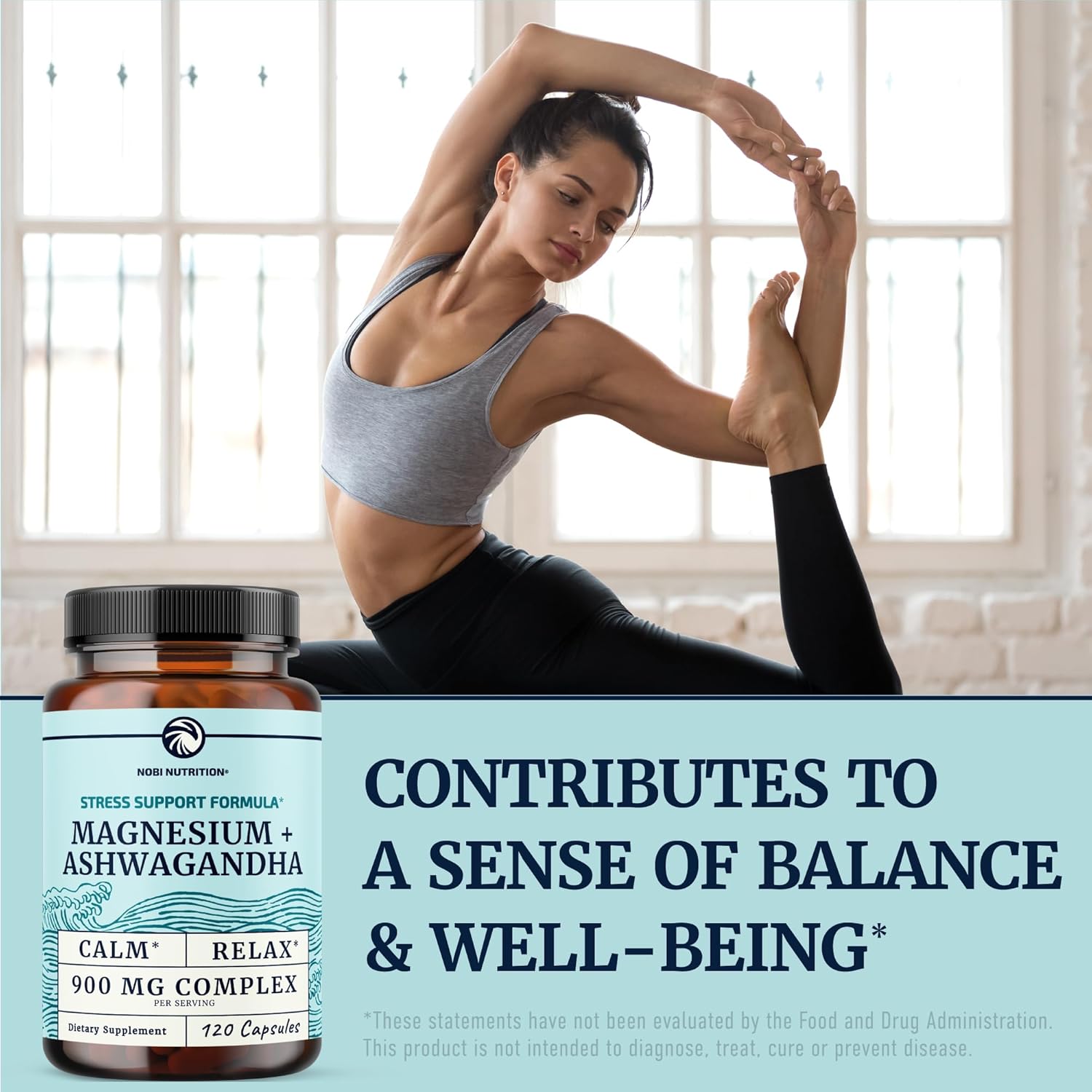 Magnesium Ashwagandha | Calming Magnesium Supplement for Adults | Relax, Rest, Calm Mood & Sleep Support | Mag Citrate & Oxide 400 mg + Ashwagandha 500 mg | Muscle Health & Stress Relief | 120 Ct - Image 5