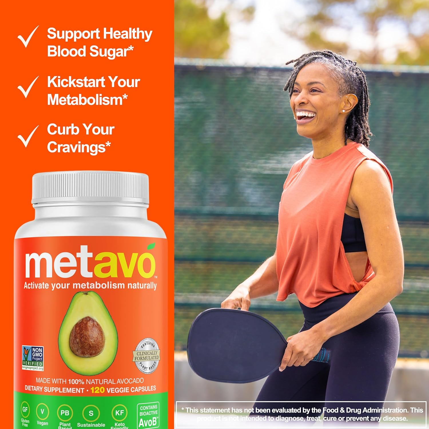 Metavo Advanced Metabolism Support - Metabolic Health Essential, Chelated Chromium Supplement with AvoB, Wellness & Energy Supplement that Promotes Balance, 120 Vegan Capsules - Image 3