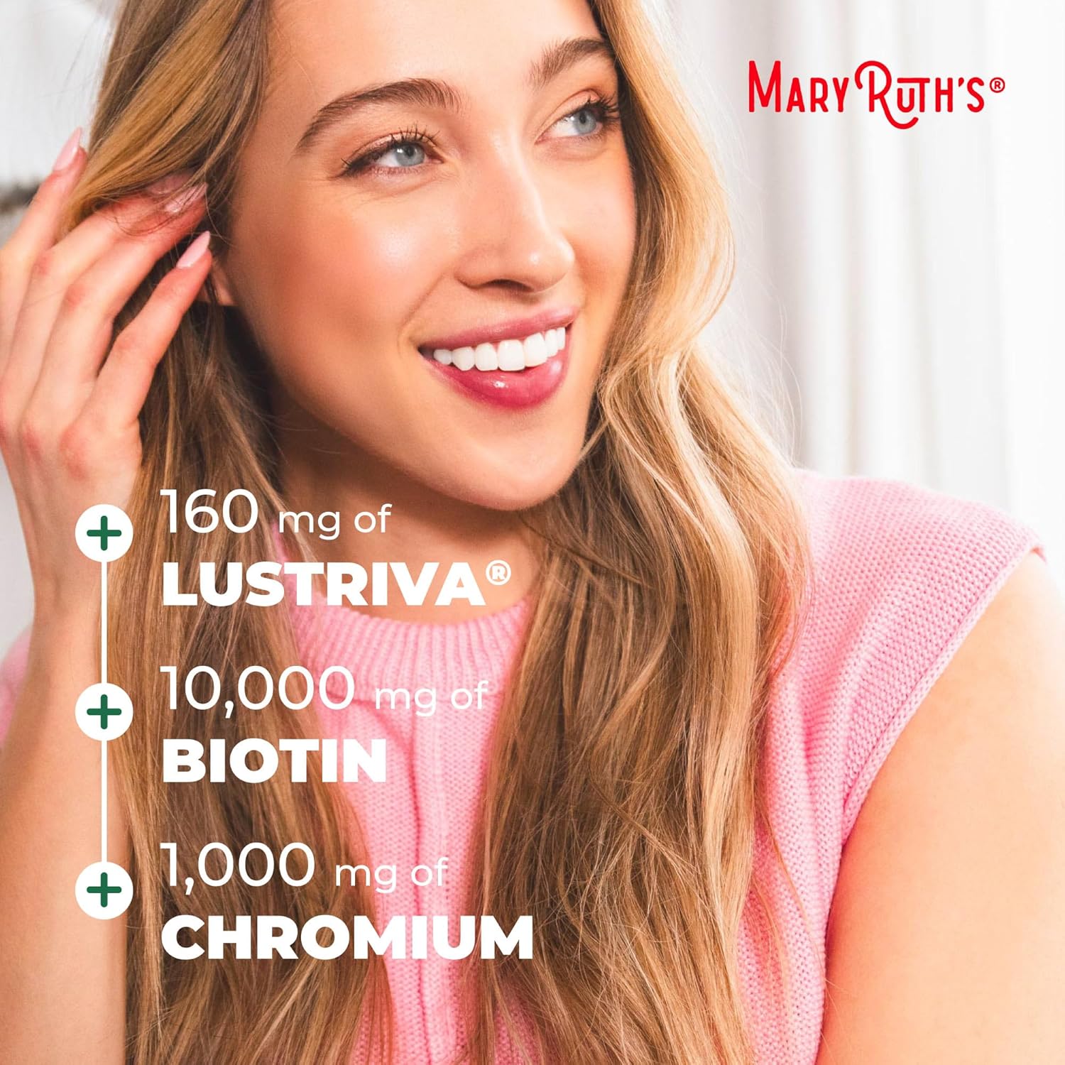 MARYRUTH'S Liquid Multivitamin + Hair Growth | Clinically Tested in Women for Thicker Hair & Facial Wrinkles | Biotin 10000mcg | Lustriva Hair Growth Supplements | Skin Care | Ages 18+ | 30 Fl Oz - Image 7
