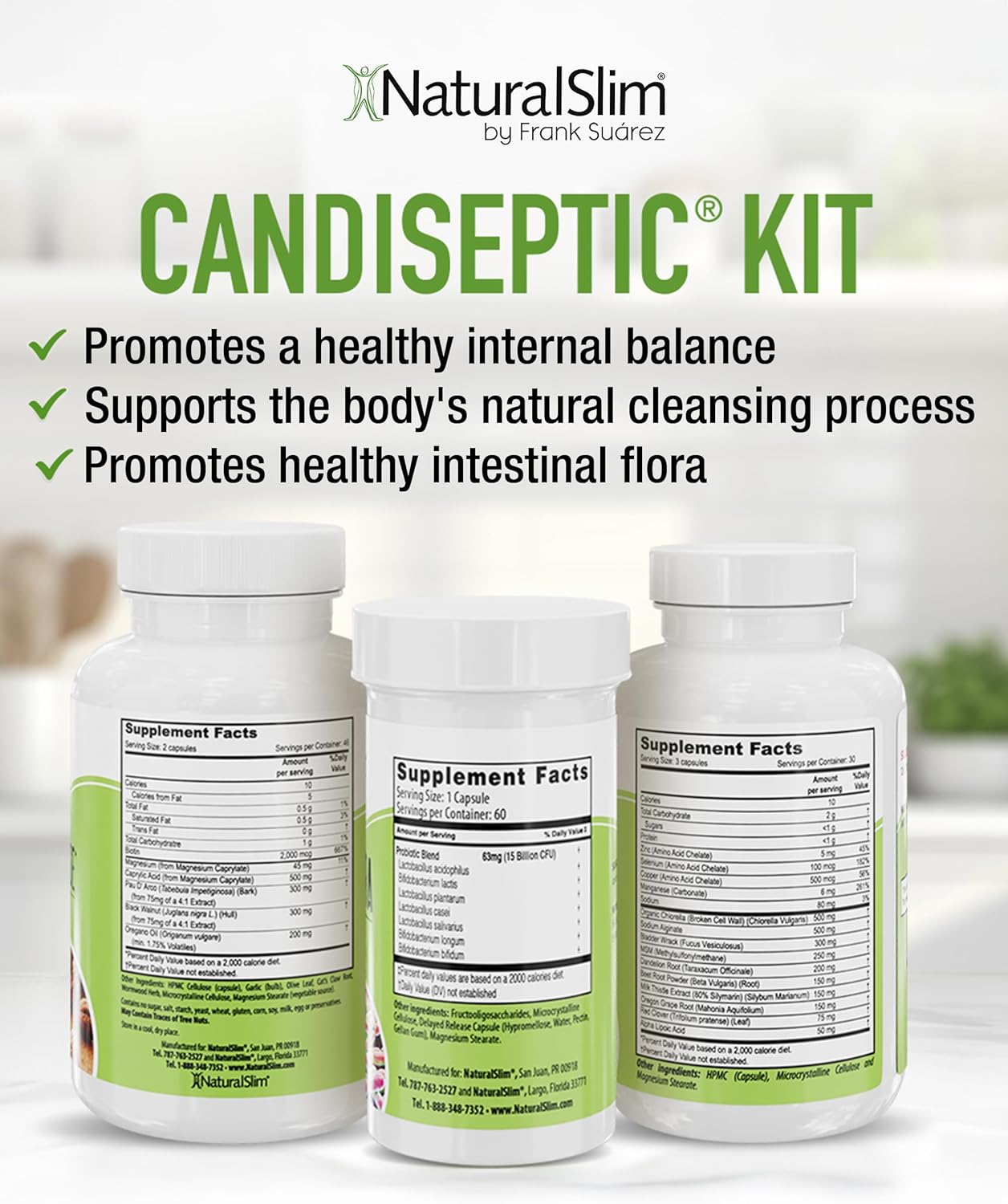 NaturalSlim Candispetic Kit -Advanced Candida Cleanse & Gut Health Support System - Promotes Metabolism, Energy, Healthy Body Composition & Flora Balance with Oregano Oil, Probiotics and Magnesium 1pk - Image 2