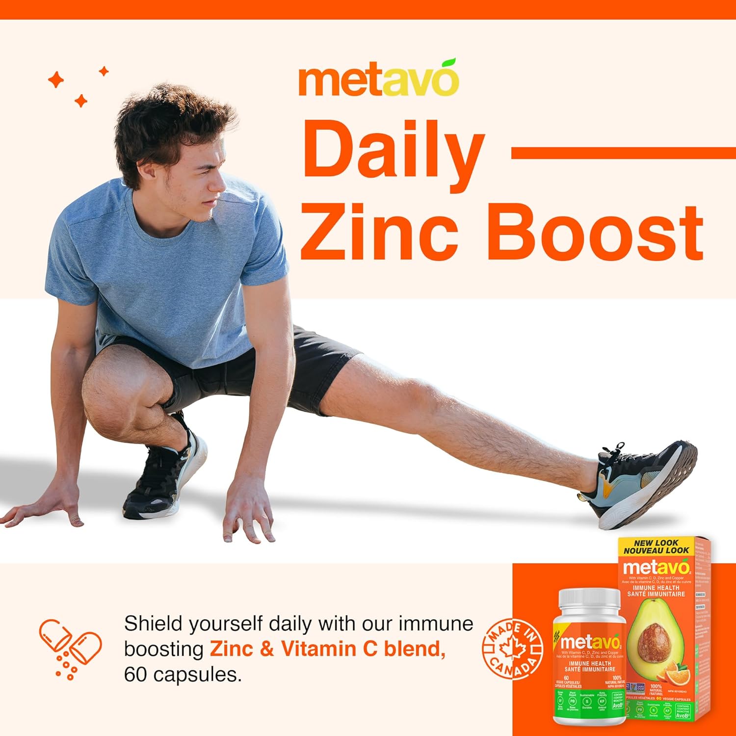 Metavo Immune Health - Natural Immune Support Supplement, Essential Zinc Supplements for Men & Women Enriched with Vitamin C, D & Copper, 60 Vegan Capsules, 30 Servings - Image 7