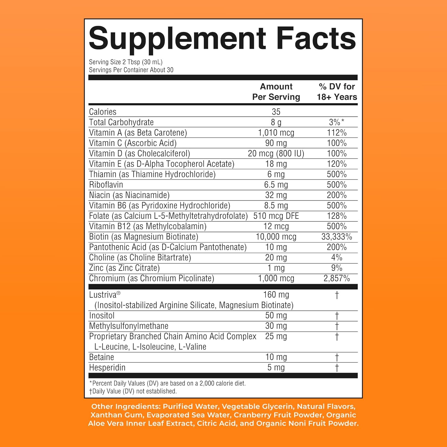 MARYRUTH'S Liquid Multivitamin + Hair Growth | Clinically Tested in Women for Thicker Hair & Facial Wrinkles | Biotin 10000mcg | Lustriva Hair Growth Supplements | Skin Care | Ages 18+ | 30 Fl Oz - Image 9