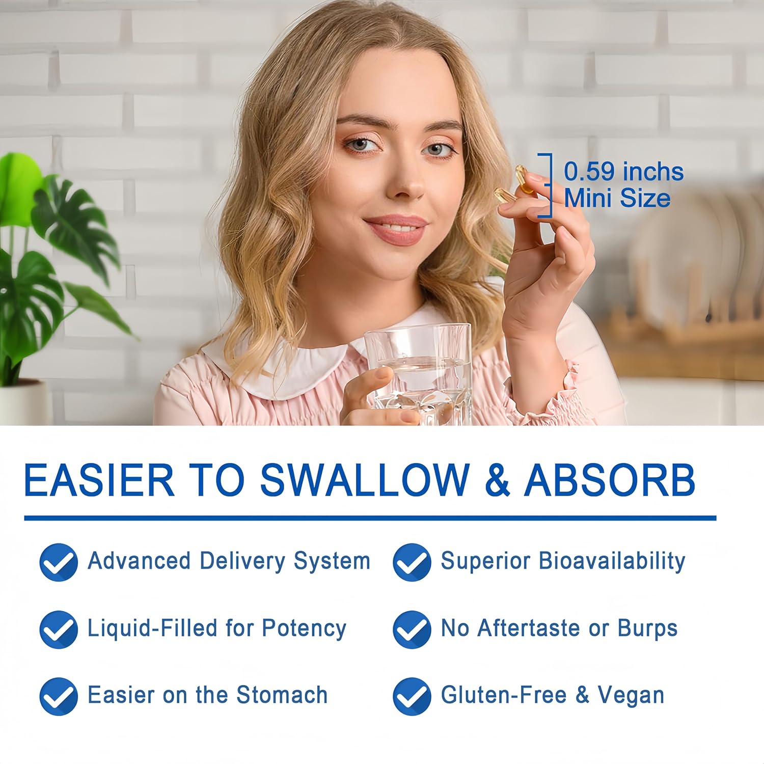 Calcium Supplements for Women - Calcium 1200 mg with Vitamin D3 & K2 - High Absorption Extra Strength Calcium Citrate for Bone Health, Strength, Density, Muscle, Heart Support - Slow Release, Non-GMO - Image 6