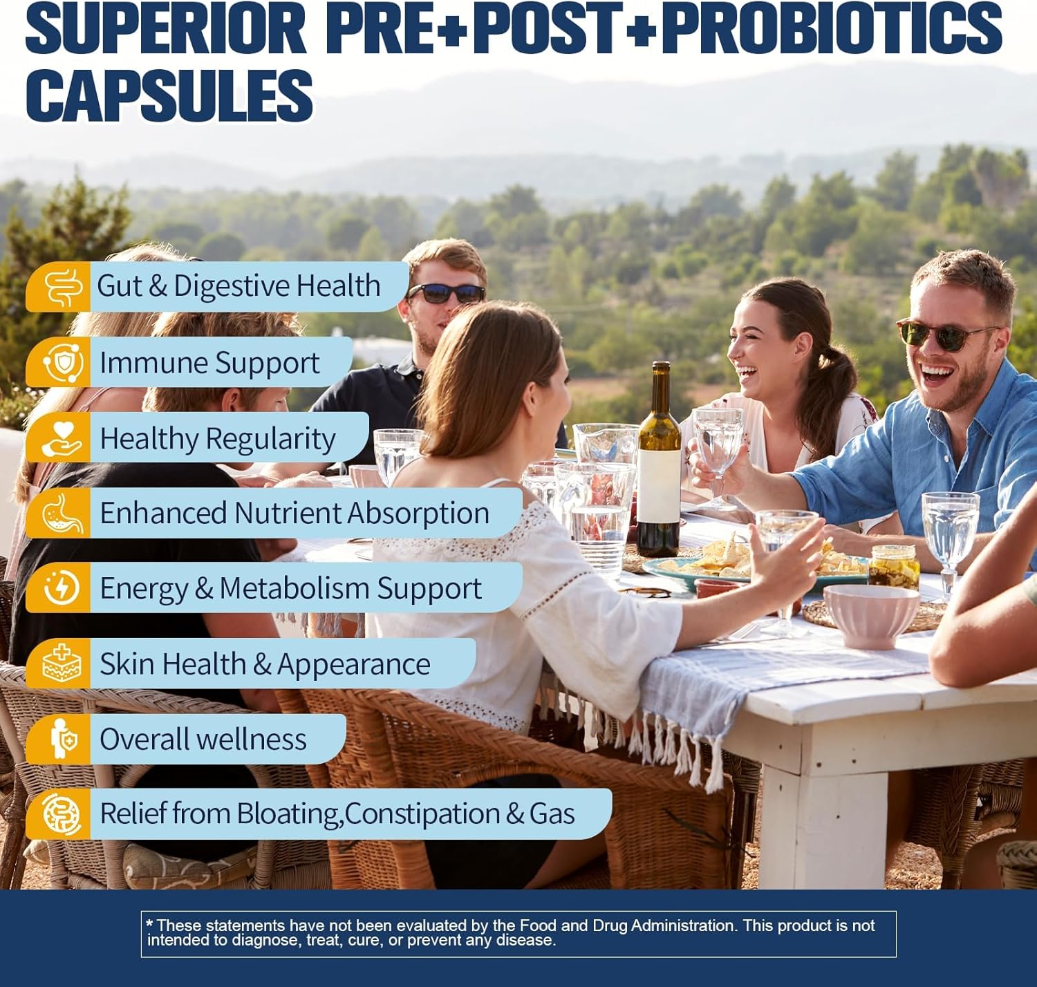Totaria 5-in-1 Probiotic Prebiotic & Postbiotic for Women Men, 60 Billion CFU 24 Strains w/Digestive Enzymes, Prebiotic Fiber, Slippery Elm, Daily Complete Immune, Gut Health, 120 Day Supply - Image 2