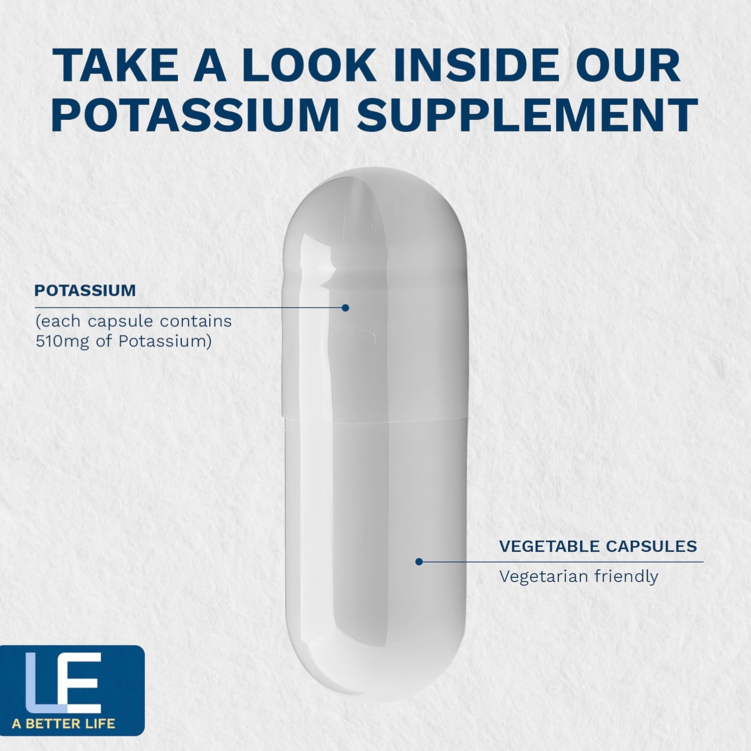 Life Enhancement High Potency 1020 mg Potassium Supplement for Muscle, Brain & Bone Health - No Additives High Absorption Elemental Potassium Supplement, Made in USA (240 Capsules – 120 Servings) - Image 4