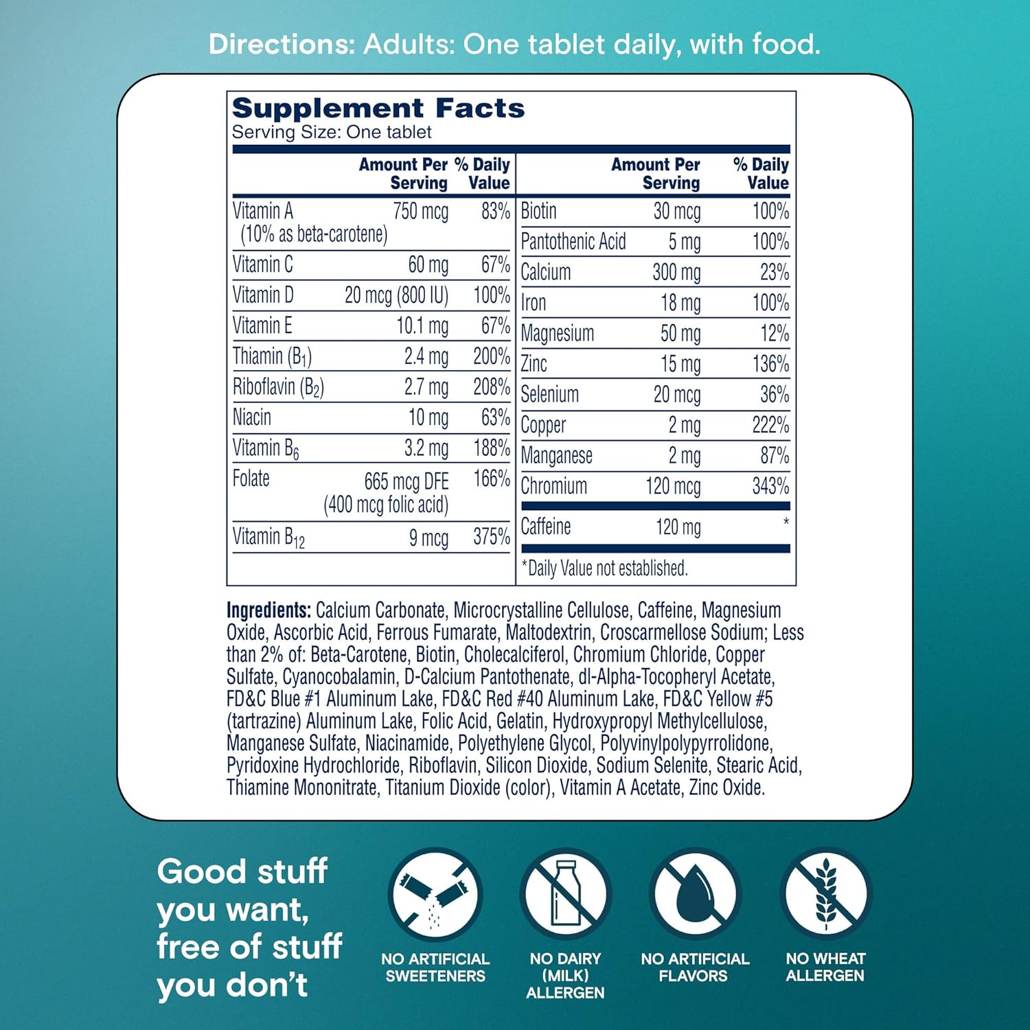 One A Day Women's Active Metabolism Daily Essential, Multivitamin for Women, Metabolism Support, Vitamins for Women with All 8 B-Vitamins, Vitamin D, Magnesium & More,120 Count - Image 6