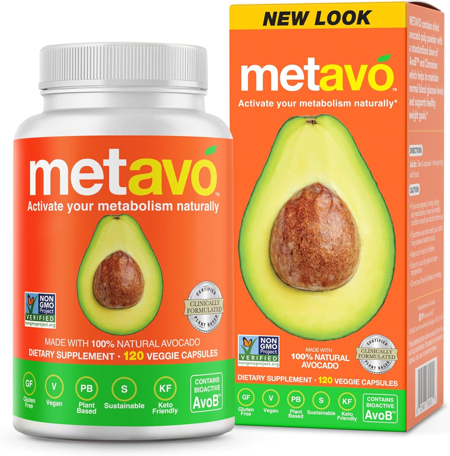 Metavo Advanced Metabolism Support - Metabolic Health Essential, Chelated Chromium Supplement with AvoB, Wellness & Energy Supplement that Promotes Balance, 120 Vegan Capsules