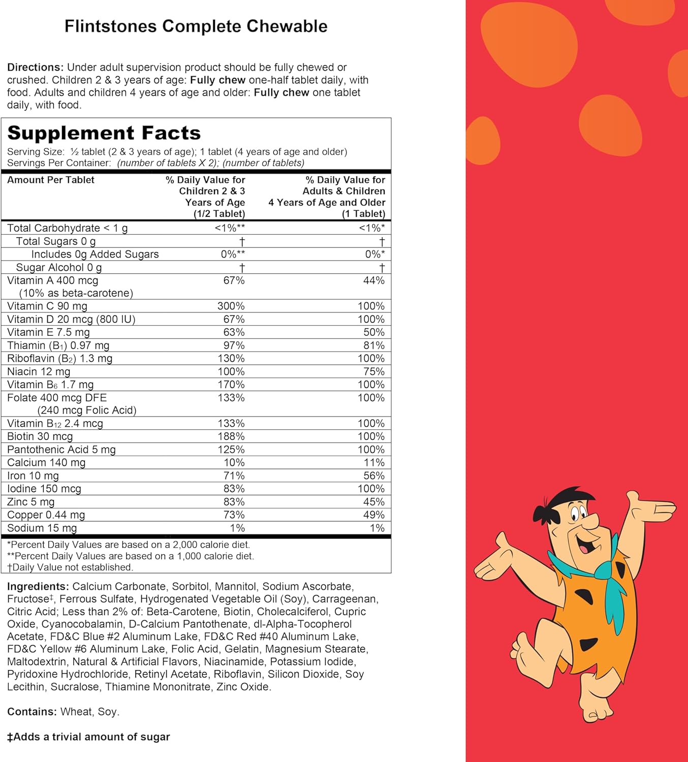 Flintstones Vitamins Chewable Kids Vitamins, Complete Multivitamin for Kids and Toddlers with Iron, Calcium, Vitamin C, Vitamin D & more, 180 count(Pack of 1)(Packaging May Vary) - Image 8
