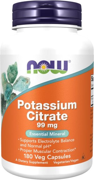 NOW FOODS Potassium Citrate, 180 CT