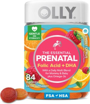 OLLY Prenatal Multivitamin Gummy, D...