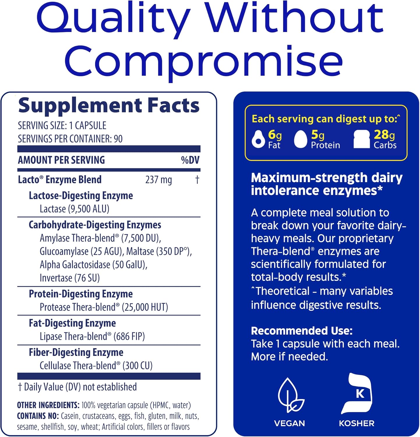 Enzymedica Lacto Digestive Enzymes for Men & Women - Lactose Intolerance Support Supplement with Lactase Enzyme, Breaks Down Dairy Heavy Meals, Helps Reduce Gas & Bloating, Gluten Free - 90 Caps - Image 7
