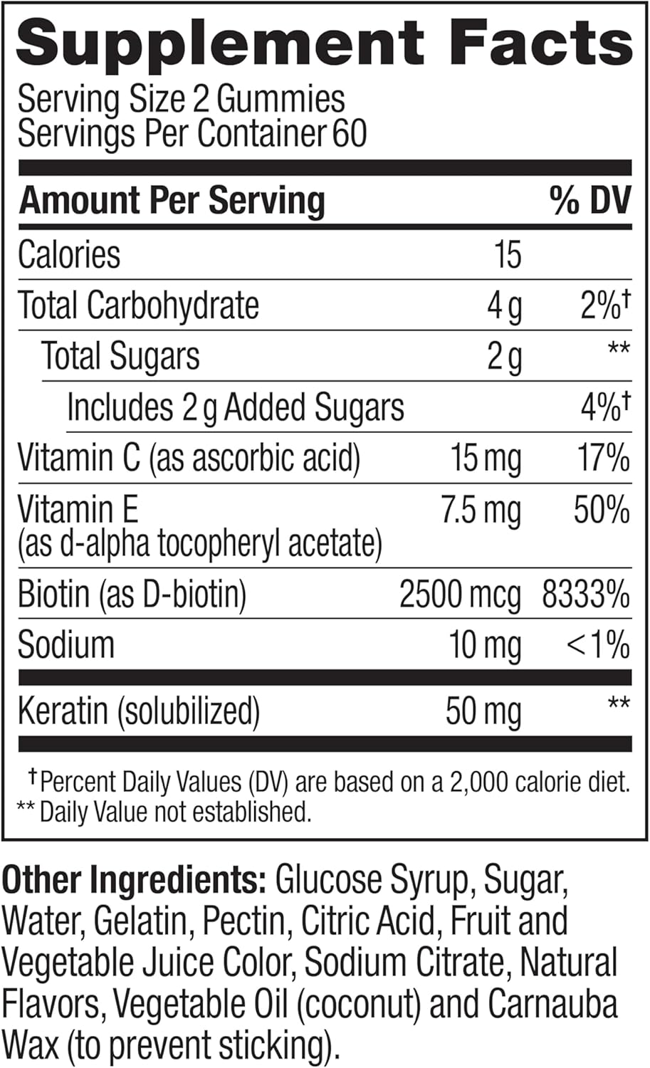 OLLY Hair Skin and Nails Gummies - Undeniable Beauty with Biotin 2500mcg Per 2 Gummies, Keratin & Vitamin C - Supports Healthy Hair, Skin, & Nails - Grapefruit Flavor - 120 Count - Image 7