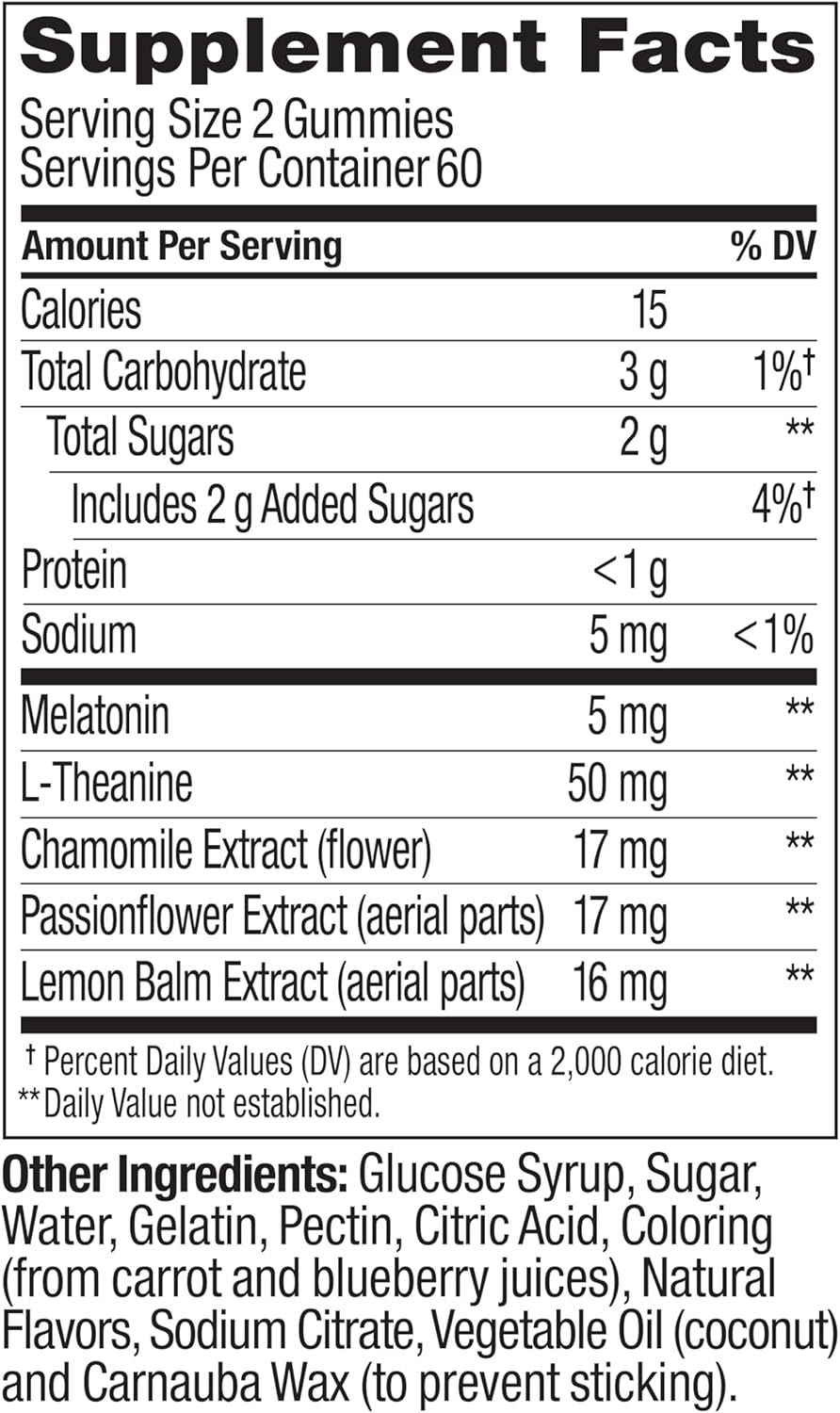 OLLY Extra Strength Sleep Gummy, Occasional Sleep Support Supplement*, 5 mg Melatonin, L-Theanine, BlackBerry Zen Flavor, 60 Day Supply - 120 Count (Packaging May Vary) - Image 8