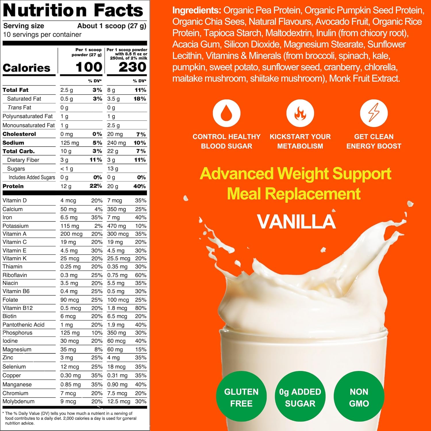 Metavo Advanced Weight Support Meal Replacement Vanilla - Image 2